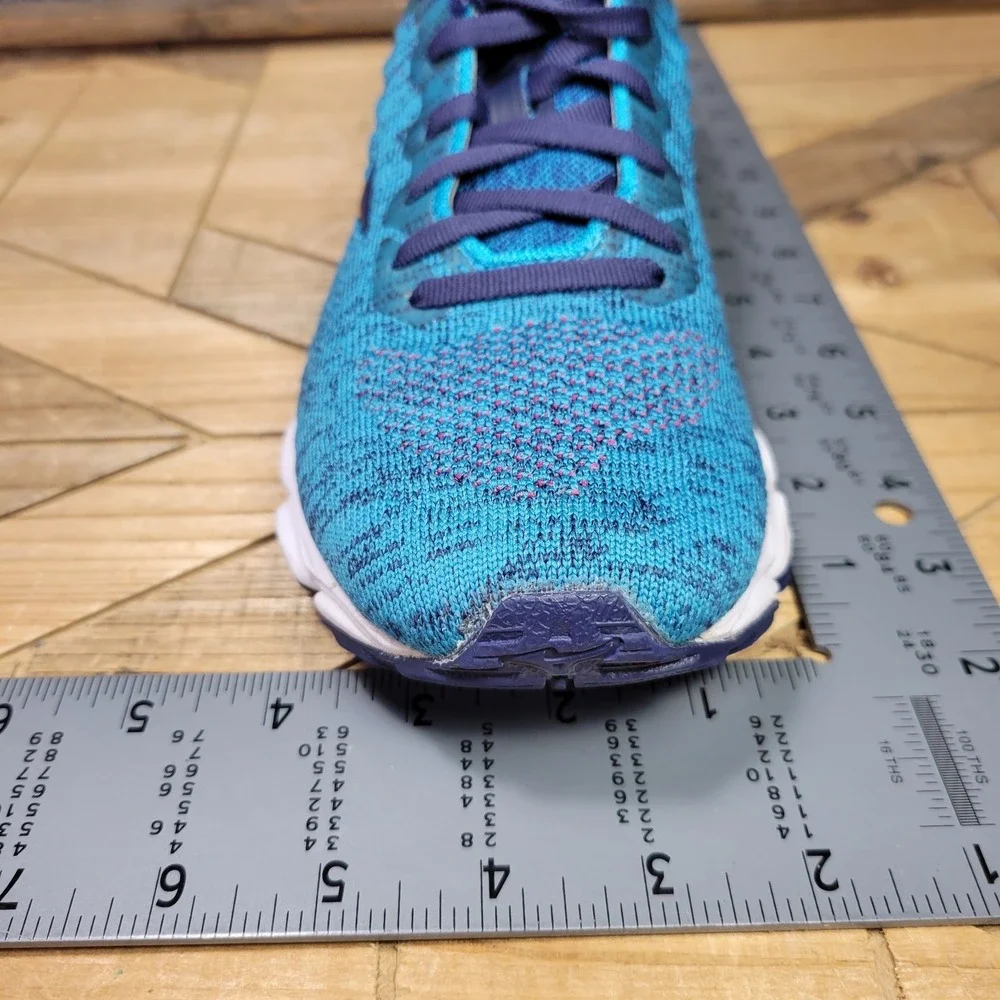Mizuno Wave Inspire 16 Women's 7 Sneaker Waveknit Enamel Blueโ Running Shoes Gym - Picture 13 of 13